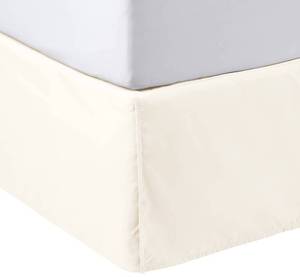 lot 9401 image: Amazon Basics Lightweight Pleated Bed Skirt, Queen, Off White, Solid