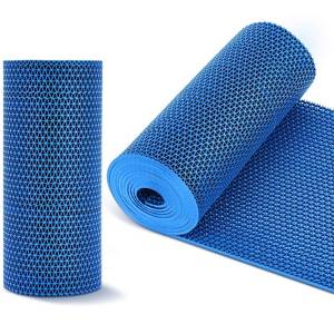 lot 10017 image: Reallnaive 12in x 10ft Ground Pool Drainage Mat Non Slip Flooring Mats 0.2 Thick Walkway Pool Floor Protector Mat Drainage PVC Swimming Bathroom Rubber Cushion for Protecting Lawn(Blue)