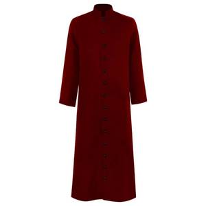 lot 10026 image: Mens Cassock Robe Church Robe Choir Minister Clergy Pulpit Liturgical 6 colors (3XL,Dark Red)