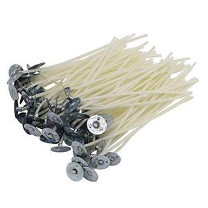 lot 10047 image: DGQ 3.5 Inch Natural Candle Wicks with Tabs 100pcs 100% Natural Cotton Core - Low Smoke - Pre-Waxed for Candle Making