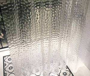 lot 10067 image: Ryhpez Shower Curtain Liner - Clear Shower Curtain Set with Hooks  72x72
