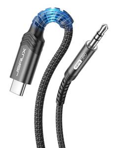 lot 10084 image: JSAUX USB C to 3.5mm Audio Aux Jack Cable6.6ft, USB Type C to 3.5mm Headphone Stereo Cord Car Compatible with iPhone 16 Pro Max15 Pro Max Plus, iPad Pro, Samsung Galaxy S24 S23 Ultra, Pixel-Black