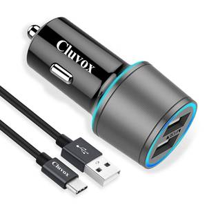 lot 10088 image: Rapid USB C Car Charger, Compatible for Samsung Galaxy S23S22S21Note 20Ultra10Plus98S20 PlusUltraS10S10eS9S8A50A70, Quick Charge 3.0 Dual USB 18W Fast Car Charger Type C Cable 6.6ft