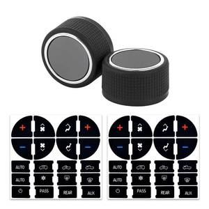 lot 10092 image: Sylvil 4 PCS Rear Radio Volume Control Knob with AC Dash Button Sticker, AC Panel Decals and Radio Button Repair Kit, Car Accessories Fix Ruined Faded Compatible with 22912547