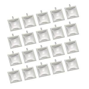 lot 10097 image: EBOOT 20 Pieces Pendant Trays Square Bezel and 20 Pieces Glass Dome Tiles for Crafting DIY Jewelry Making, Totally 40 Pieces