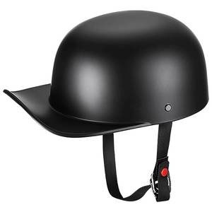 lot 10114 image: Yesmotor Baseball Style Cap Motorcycle Helmet Unisex-Adult - DOT Approved (Matte Black,XX-Large)