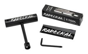lot 10132 image: RADECKAL Compact Pocket Skate Tool- T Tool All in One Skate Tool for Skateboards, Longboards, Mini Skateboards, and Cruisers- Collapses to a Compact Size to Fit in Your Pocket (Black)