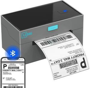 lot 10146 image: LIIUU Thermal Shipping Label Printer Bluetooth, 4x6 Label Printer for Shipping Packages, Support iOS, iPhone, iPad, Android, Mac, Windows, Widely Used for Amazon, UPS, USPS, Ebay, Etsy