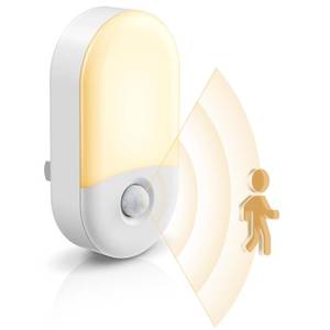 lot 10483 image: L LOHAS LED Motion Sensor Night Light, 2Pack, Motion Activated Night Light, Night Lights Plug into Wall Motion Sensor, 3000K Warm White, Adjustable Brightness 3060LM, for Kids Adults Bathroom Bedroom