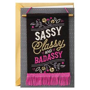 lot 10491 image: Hallmark Signature Birthday Card for Her (Sassy and Classy Flag)