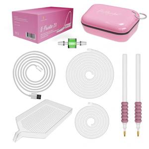lot 12221 image: Picmondoo - E-Painter for Diamond Painting  Integrated Battery and USB-C - Pink - Wireless Pen with Vacuum Pump - Accessories for Setting AB Stones Without Wax - Diamond Painting Pen