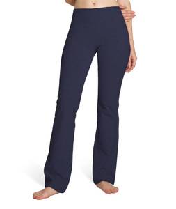 lot 12225 image: Houmous S-XXXL 29313335 Inseam Womens Cotton Bootcut Pants Inner Pocket(Petite-29 Inseam-Blue, X-Large)