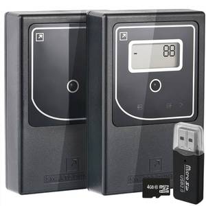 lot 12227 image: Smart Counter Retail People Counter - Infrared & Wireless, Battery Operated, Hourly & Daily Statistics with Data Storage, Easy to Install, Upgraded, Black
