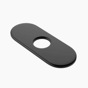 lot 12244 image: Lefton 6 Sink Cover Plate for 1 or 3 Hole Bathroom or Kitchen Faucet, Black, FCP2202-3