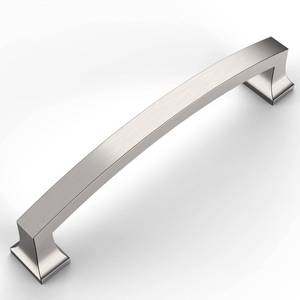 lot 14020 image: Amerdeco 10 Pack Brushed Satin Nickel 5 Inch(128mm) Hole Centers Kitchen Cabinet Pulls Cabinet Hardware Kitchen Handles for Cabinets Cupboard Handles Drawer Pulls ZH0009BSN