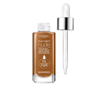 lot 14021 image: LOreal Paris True Match Nude Hyaluronic Tinted Serum Foundation with 1% Hyaluronic acid, Medium Deep 8.5-9.5, 1 fl. oz.