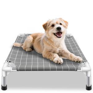 lot 14028 image: Elevated Pet Bed Dog Cot- Pet Bed for Small Dogs  Raised Dog Bed for Indoor and Outdoor Use for Small Pets