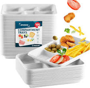 lot 8332 image: Spargos Compartment Food Trays - 100 Pack