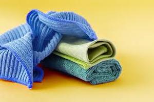 lot 12254 image: Microfiber Cleaning Cloths - Blue