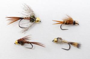 lot 1016 image: Moonlit - 24 Nymphing Flies Combo - barbless beadhead Nymphs