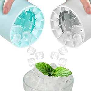 lot 1043 image: BECROWM Ice Cube Trays 2PCS,Silicone Ice Cube Molds, crushed ice maker cup,Cylinder Ice Cube Maker Cup,Easy Release Ice Cup,Holds to 60 Ice Cubes Portable Ice Bucket Mold