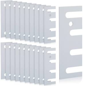 lot 1047 image: Ferraycle 16 Gauge Steel Hinge Shim Coated Finish Shims 4-12 Length x 1-58 Width Stainless Steel Door Hole Filler Plate for Door Hinge Repair Kit, Gray(20 Pack)
