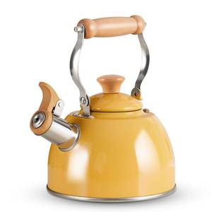 lot 1076 image: ROCKURWOK Tea Kettle, Tea Pot with Cool Touch Ergonomic Handle, Teapot Food Grade Stainless Steel, Tea Kettle Stovetop, Kettle Teapot, Whistling Tea Kettle, Small Tea Kettle, 1.6 Quart (Yellow)