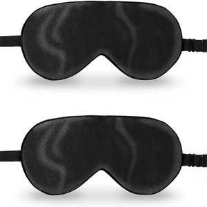 lot 1085 image: ZIMASILK 1 Pack 100% Natural Silk Sleep Mask, Adjustable Super-Smooth Soft Eye Mask for Sleep, Multiple Color Options (2 Pack,Black)