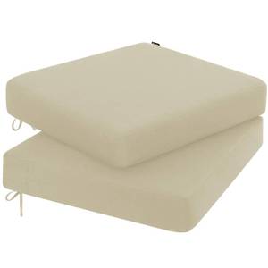 lot 1094 image: Favoyard Outdoor Chair Cushion 19 x 19 x 3 Inch Rainproof & 3-Year Fade Resistant Patio Furniture Cushions with Removable Cover and Adjustable Ties for Garden Sofa Couch Pads Set of 2, Beige
