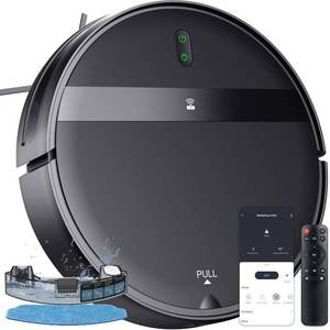 lot 1117 image: Kilgone Robot Vacuum and Mop Combo, AppAlexa Control, Smart Robot Vacuum Cleaner, Ultra-Thin, Automatic Recharge Robotic Vacuum Cleaner for Pet HairCarpetHard Floor - Retail $259.15