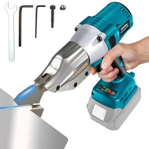 lot 1138 image: Cordless Sheet Metal Cutter Sheet Metal Nibbler for Makita 18V Battery (No Battery) - 221 Ft-Lbs Torque Metal Shears - Cuts 18GA Material for Steel, Leather & Carpet - with 360 Degree Pivoting Head