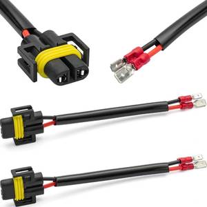 lot 1140 image: NJSBYL 16 AWG 2 Pins Converter H7 H3 H1 H8B H9B H11B Male Convert to H8 H11 880 881 Female Connectors Socket Adapters Splitters LED Works Chandelier Light Retrofit Dual Outputs Wiring Harness