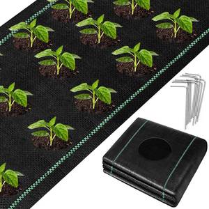 lot 1167 image: UNIFAMILY 4 x 25 Ft Landscape Fabric Heavy Duty,Barrier Fabric with Planting Holes, Garden Ground Cover Fabric, Garden Sheets Planting Fabric, Gardening Fabric