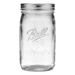 lot 1169 image: Ball Glass Mason Jars with Lids and Bands, Used for Canning, Pickling, Juice, Jam, Jelly (Quart, 32 Ounce (Pack of 4))