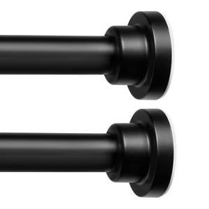 lot 1188 image: ENJOYBASICS Adjustable Spring Tension Curtain Rods 32 to 66 Inches, Stainless Steel Matte Black Shower Rod No Drilling for Window, Bathroom, Closet, Room Divider, 78 Diameter, 2 Pack