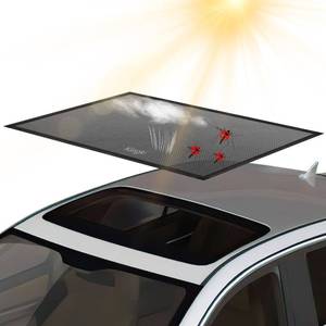lot 1206 image: Magnetic Car Sunroof Sun Shade Breathable Mesh, Car roof Cover for Overnight Camping, Quick Install, UV Sun Protection for Moonroof and Side Window