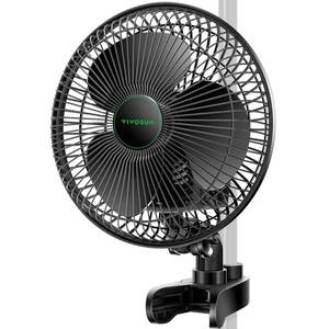 lot 1207 image: VIVOSUN AeroWave A6 6-Inch Clip-on Fan, Patented Portable Indoor Fan with Clip, 2-Speed Adjustment, Cord, Strong Airflow but Low Noise, and Fully-Adjustable Tilt for Grow Tent, Black, 1-Pack