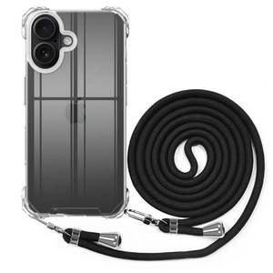 lot 1924 image: BEIMEITU Strap Case for iPhone 16 Plus Crossbody Rope, Anti-Shock Cell Cover with Adjustable Neck Cord Strap,Transparent Clear PC Lanyard Phone Case for iPhone 16 Plus Girls Summer