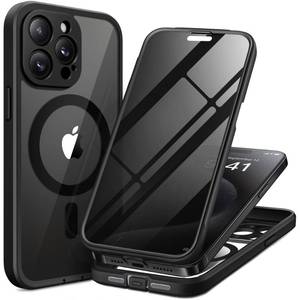 lot 1929 image: TIESZEN Magnetic for iPhone 15 Pro Max Case, Compatible with MagSafe, Built-in Privacy Screen Protector and Camera Protection, Anti Spy Full Body Dustproof Shockproof Hard Phone Case 6.7, Black