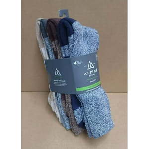 lot 1963 image: Alpine Design Performance Hiker Crew Socks - 4 Pack Size L