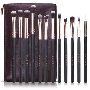 lot 1973 image: Cleof Makeup Brushes wirh Bag Roae Gold