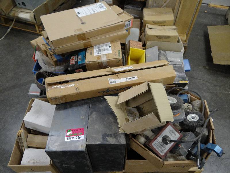 lot 2460 image: Pallet of Misc. Screws, Stemware Kits, Undermount Storage Slide
