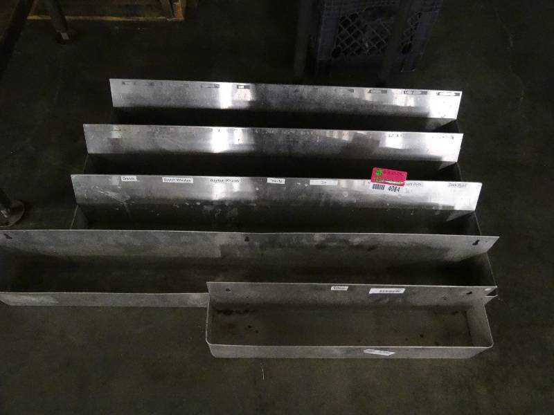 lot 4084 image: Lot of (5) Stainless LiquorSyrup Holders