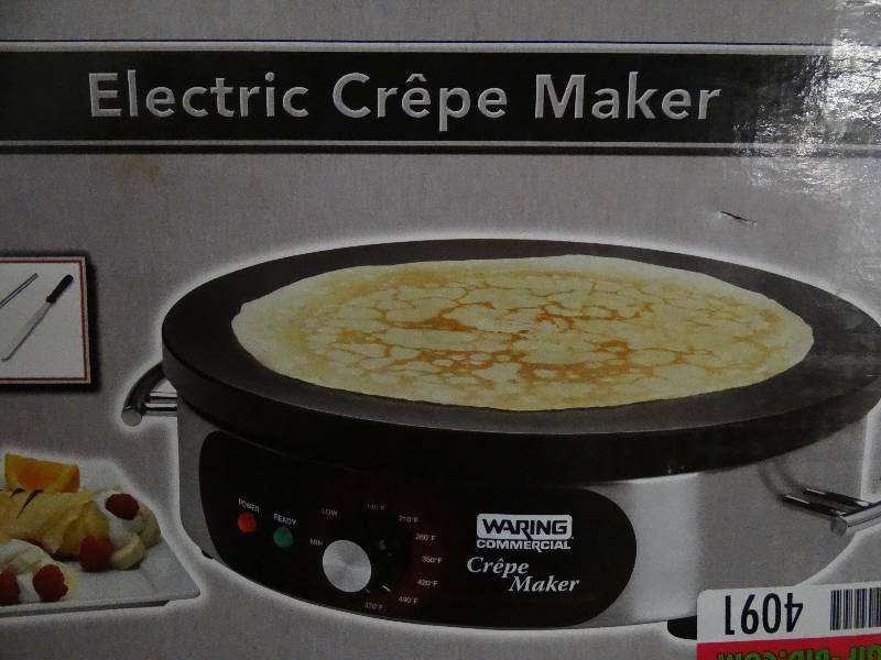lot 4091 image: 16 Cast Iron Commercial Electric Crepe Maker Model #WSC 160