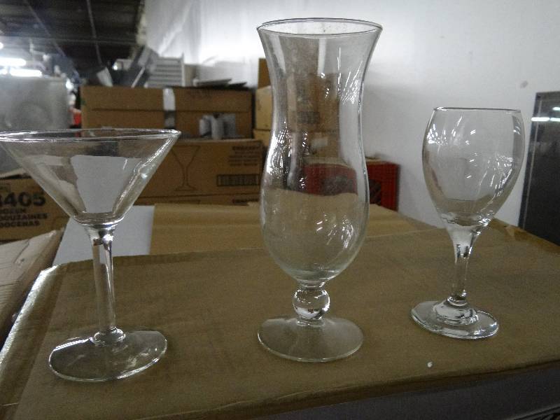 lot 4108 image: Lot of Various Glassware (Wine, Hurricane, Martini)