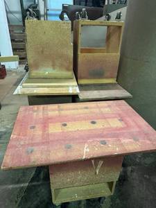 lot 725 image: 5- 2x3ft work tables on wheels