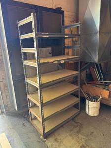 lot 755 image: Six shelf adjustable shelving unit