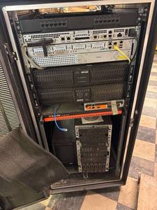 lot 760 image: Large computer server rack on wheels full