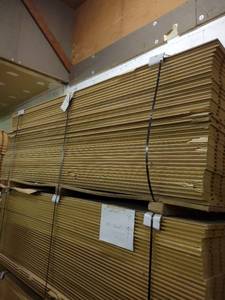 lot 934 image: 4x8 Orange Slatwall Panels BID IS PER A SHEET For Example 100 sheets in a lot your bid will be 100 x your bid