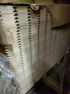 lot 940 image: 4x8 Slatwall Panels BID IS PER A SHEET For Example 100 sheets in a lot your bid will be 100 x your bid